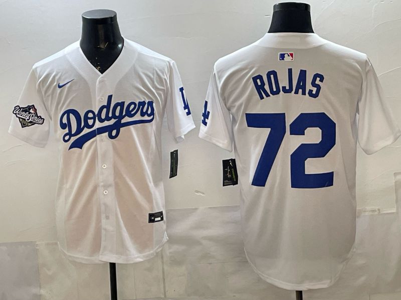 Men 2025 Los Angeles Dodgers #72 Rojas White Game Nike MLB Jersey style 0011